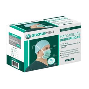 GROSSMED MASCARILLA QUIRÚRGICA 4 TIRAS X 1 UNIDAD
