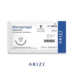 ARIZI SUTURAS POLIPROPILENO 0/ 1/2 PUNTA CÓNICA X1