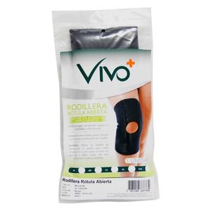 VIVO+ RODILLERA RÓTULA ABIERTA TALLA M NEGRO