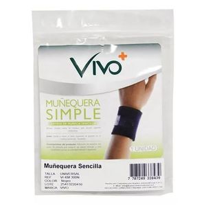 VIVO+ MUÑEQUERA SIMPLE NEGRA