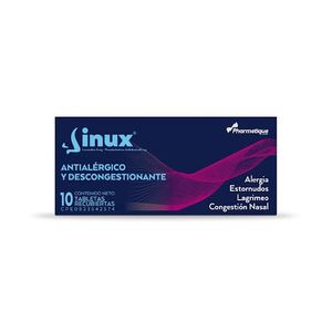 SINUX 5 MG-60 MG X 10 TABLETAS RECUBIERTAS