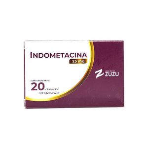 ZUZU INDOMETACINA 25 MG X 20 CAPSULAS