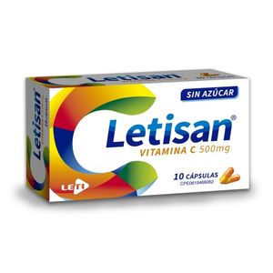 LETISAN VITAMINA C 500 MG X10 CAPSULAS
