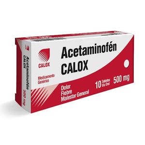 CALOX ACETAMINOFEN 500 MG x 10 TABLETAS