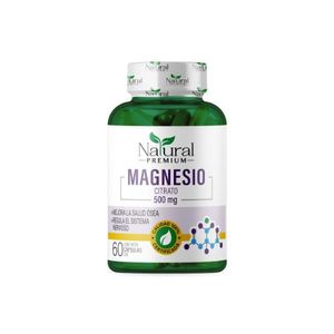 NATURAL PREMIUM CITRATO DE MAGNESIO 500 MG X 60 CAPSULAS