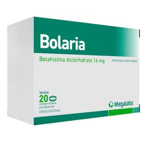 MEGALABS BOLARIA 16MG X 20 COMPRIMIDO RECUBIERTO