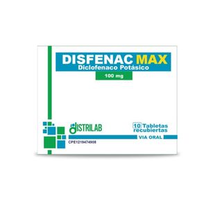 DISTRILAB DISFENAC MAX 100 MG X 10 TABLETAS RECUBIERTAS