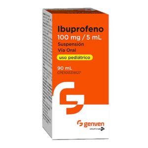 GENVEN IBUPROFENO PEDIATRICO 100MG5ML X 90 ML SUSPENSION
