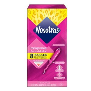 NOSOTRAS TAMPONES CON APLICADOR REGULAR ABSORBENTE X8