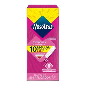 NOSOTRAS TAMPONES SIN APLICADOR REGULAR NORMAL X10