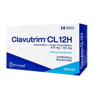PORTUGAL CLAVUTRIM 8750MG125MG X 14 TABLETAS RECUBIERTAS