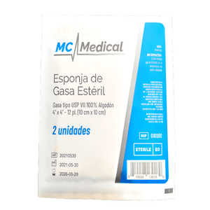 MC GASA ESTERIL 4X4 PQX2 UNDS