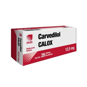 CALOX CARVEDILOL 12,5MG X 28 TABLETAS RECUBIERTAS