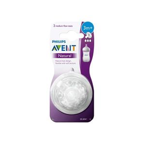 AVENT TETINA NATURAL MEDIUM 3M X2