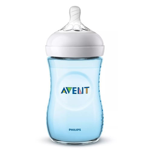 AVENT TETERO NATURAL COLOR AZUL 1M+ 260 ML X UNID