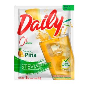 DAILY BEBIDA INST PINA STEVIA SA 8G