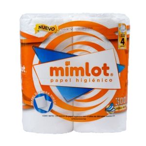 MIMLOT PAPEL HIGIENICO 300 HOJAS X4