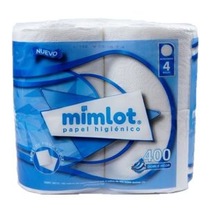 MIMLOT PAPEL HIGIENICO 400 HOJAS X4