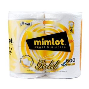 MIMLOT PAPEL HIGIENICO 600 HOJAS X4