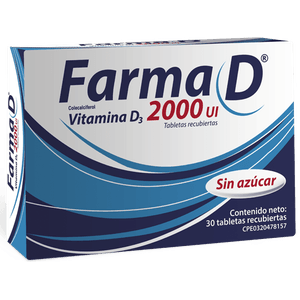 FARMA D 2000 UI X30 TABLETAS RECUBIERTAS SIN AZUCAR