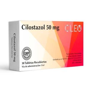 CLEO CILOSTAZOL  50 MG X 30 TABLETAS RECUBIERTAS