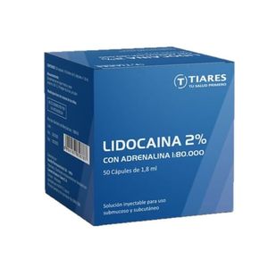 LIDOCAINA TIARES 2% CART X 5 SOLUC INY