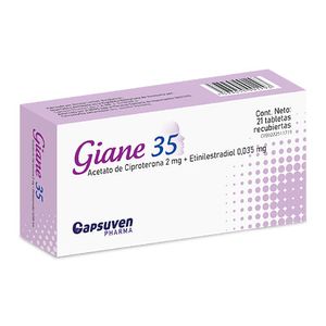 CAPSUVEN GIANE 35 2 MG/0,035 MG X 21 TABLETAS