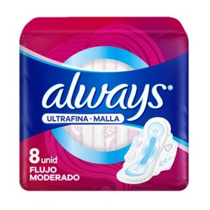 ALWAYS TOALLAS SANITARIAS ACTIVE ULTRA S1 DIA CON ALAS X 8