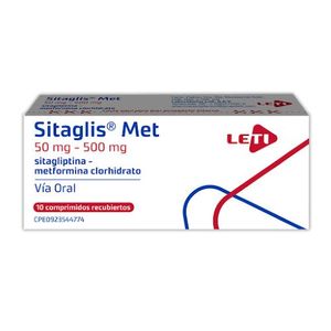 LETI SITAGLIS MET 50MG-500MG X 10 COMPRIMIDOS RECUBIERTAS