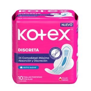 KOTEX TOALLA SANITARIA DISCRETA ULTRAFINA X 10
