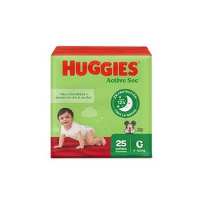 HUGGIES PAÑAL ACTIVE SEC T-G X 25