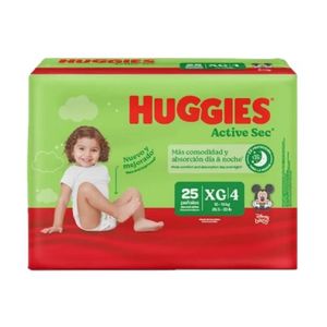 HUGGIES PAÑAL ACTIVE SEC T-XG X 25