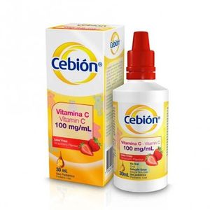 CEBION PEDIATRICO 100MG 30ML GOTAS SABOR FRESA