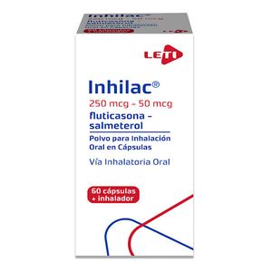 LETI INHILAC 250MCG/50MCG X 60 CAPS + INHALADOR