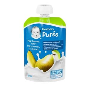 GERBER YOGURT PUREE PERA BANANA 92 ML