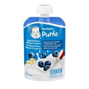 GERBER YOGURT PUREE BANANA/ARANDANO/MANZANA 92 ML