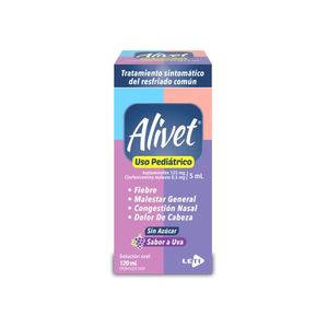 ALIVET 125 MG / 0.5 MG / 5 ML X120 ML JARABE