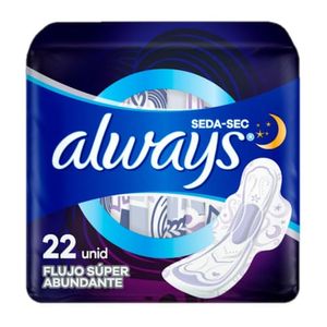 ALWAYS TOALLAS NOCTURNA FLUJO ABUNDANTE X22